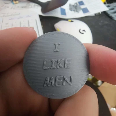 Đồng xu trang trí 3D I Like Men - Thiết kế độc đáo, in ấn dễ dàng