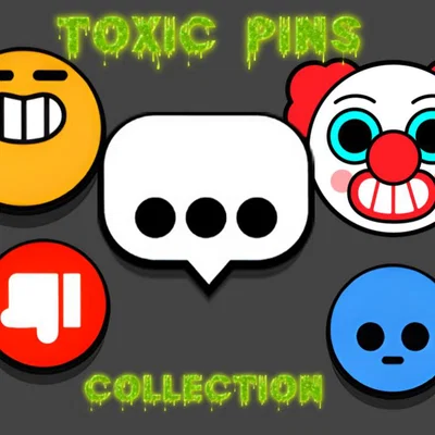 Bộ sưu tập Toxic Pins Brawl Stars in 3D (Đa màu sắc)