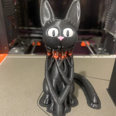 Mô hình chú mèo đen multicolor đáng yêu in 3D