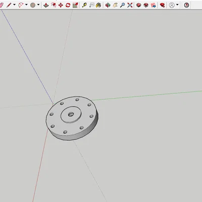 Mô hình đĩa servo Circular Servo Horn hỗ trợ thiết kế 3D chuyên nghiệp