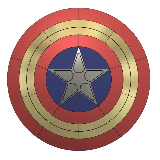 Khiên Captain America (Captain America's Shield) – mẫu 3D - Image 12