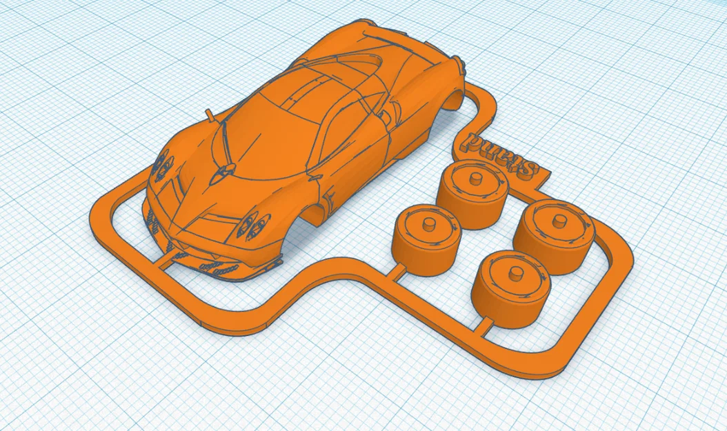 Mô hình xe Pagani dạng kit lắp ráp in 3D cực chất - Image 1