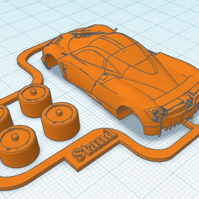 Mô hình xe Pagani dạng kit lắp ráp in 3D cực chất