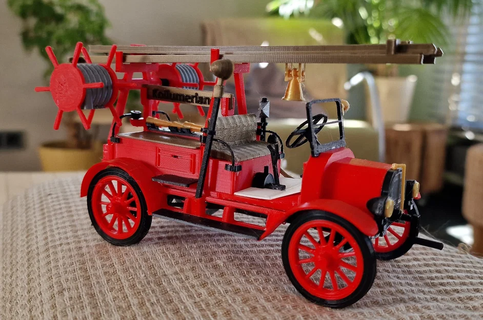 Mô hình in 3D xe chữa cháy cổ Ford TT 1926 siêu chi tiết - Image 1