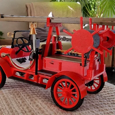 Mô hình in 3D xe chữa cháy cổ Ford TT 1926 siêu chi tiết