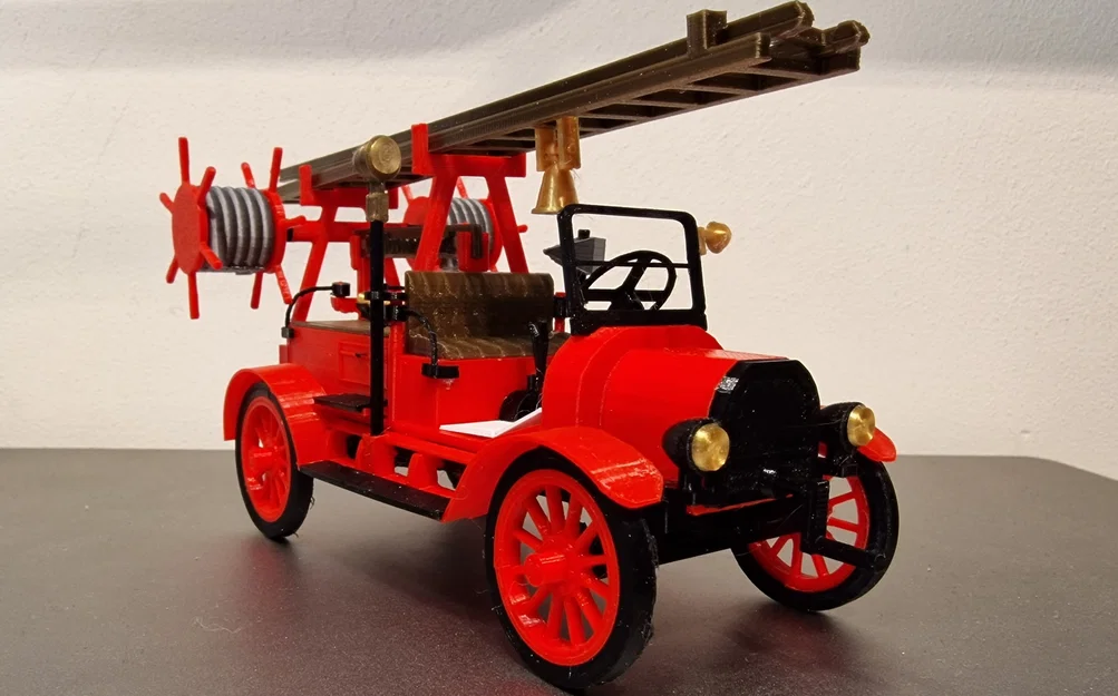 Mô hình in 3D xe chữa cháy cổ Ford TT 1926 siêu chi tiết - Image 5