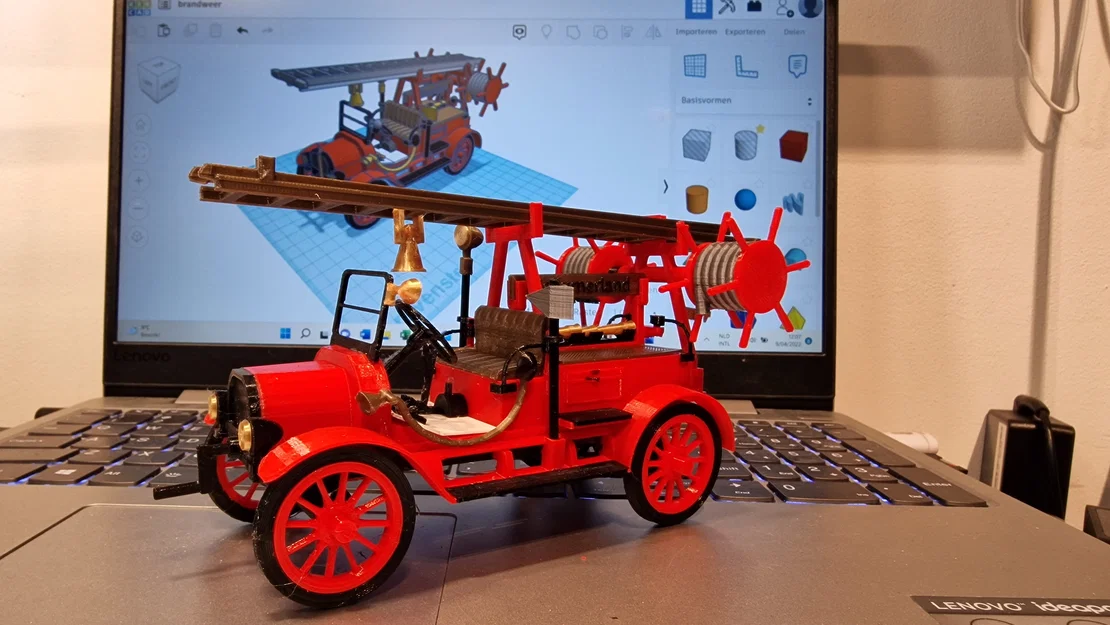 Mô hình in 3D xe chữa cháy cổ Ford TT 1926 siêu chi tiết - Image 7