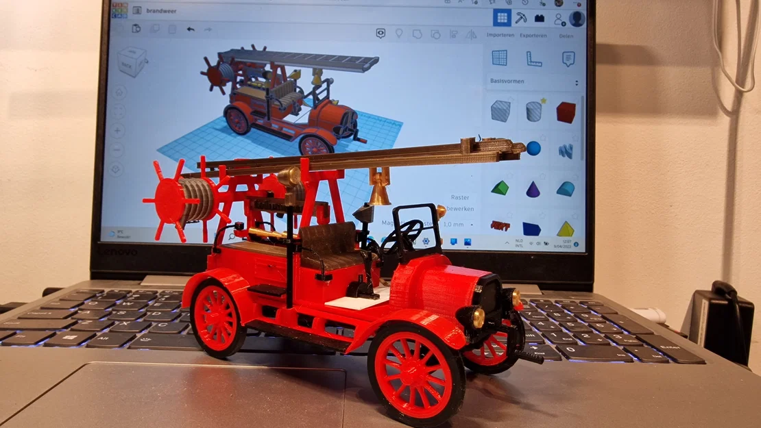 Mô hình in 3D xe chữa cháy cổ Ford TT 1926 siêu chi tiết - Image 9