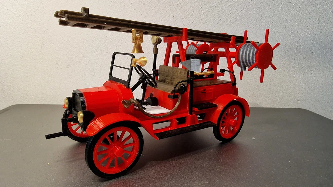 Mô hình in 3D xe chữa cháy cổ Ford TT 1926 siêu chi tiết - Image 10