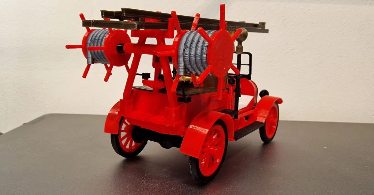 Mô hình in 3D xe chữa cháy cổ Ford TT 1926 siêu chi tiết - Image 11