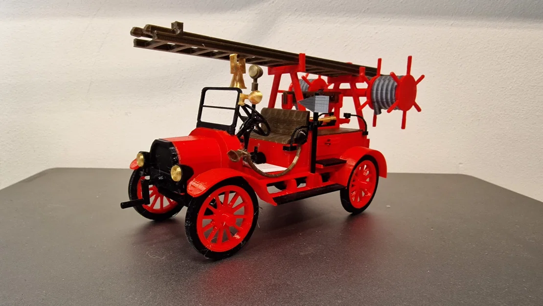 Mô hình in 3D xe chữa cháy cổ Ford TT 1926 siêu chi tiết - Image 13