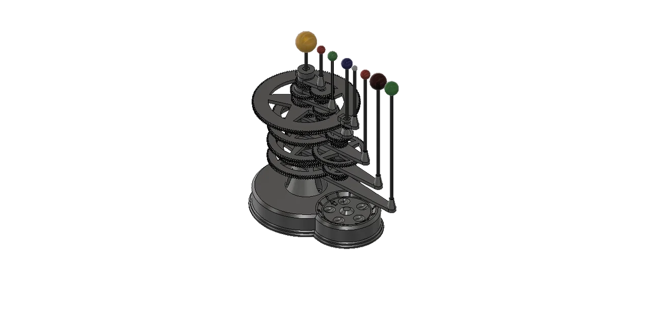 Mechanical Planetarium -Remix STEP files (bản STEP để chỉnh sửa) - Image 1