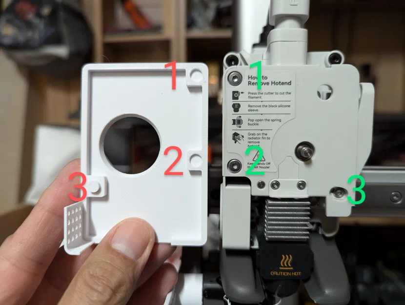 Nắp che Extruder A1 nam châm có logo và bản trơn - Image 4