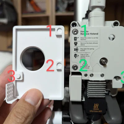 Nắp che Extruder A1 nam châm có logo và bản trơn