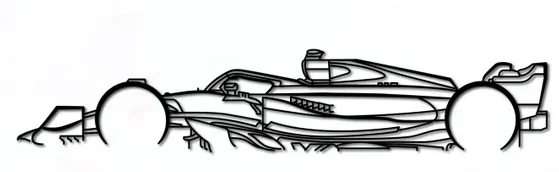 Mô hình trang trí treo tường xe đua Mercedes AMG F1 (3D Silhouette) - Image 1