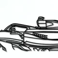 Mô hình trang trí treo tường xe đua Mercedes AMG F1 (3D Silhouette) - Thumbnail 1