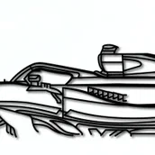 Mô hình trang trí treo tường xe đua Mercedes AMG F1 (3D Silhouette)