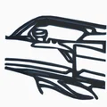 Mô hình trang trí treo tường xe đua Mercedes AMG F1 (3D Silhouette) - Thumbnail 5
