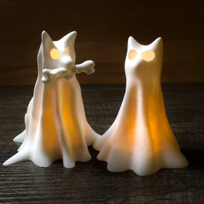 Đèn chó ma & mèo ma Halloween (khe đặt tealight)