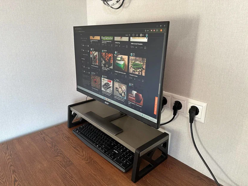 Chân đế màn hình để bàn in 3D cứng cáp, hiện đại - Image 2
