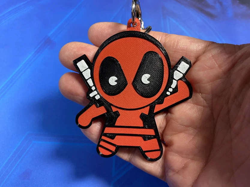 Móc khóa Deadpool Chibi 3D cực dễ thương - File in 3D chất lượng - Image 2