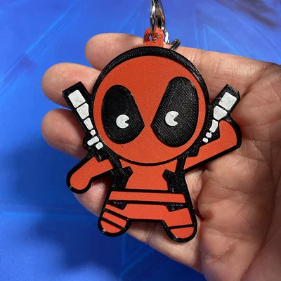 Móc khóa Deadpool Chibi 3D cực dễ thương - File in 3D chất lượng