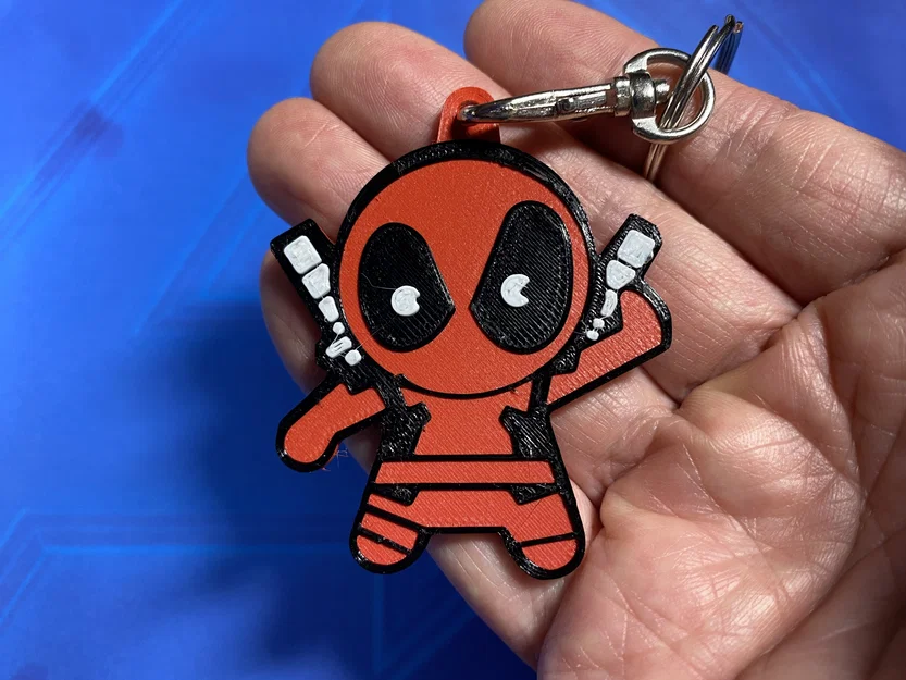 Móc khóa Deadpool Chibi 3D cực dễ thương - File in 3D chất lượng - Image 3
