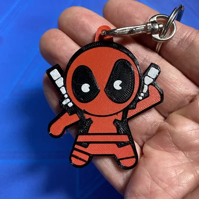 Móc khóa Deadpool Chibi 3D cực dễ thương - File in 3D chất lượng