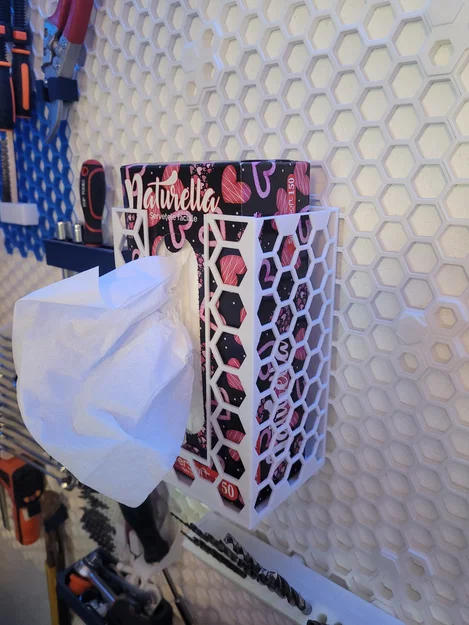 Giá treo hộp khăn giấy cho hệ thống Honeycomb Storage Wall in 3D - Image 1