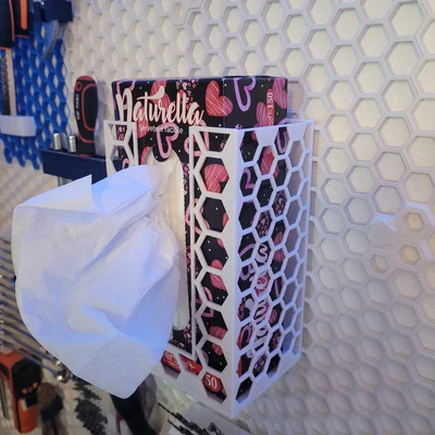 Giá treo hộp khăn giấy cho hệ thống Honeycomb Storage Wall in 3D