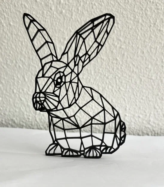 Mô hình trang trí thỏ hình học (Geometric Rabbit) - In 3D độc đáo - Image 1