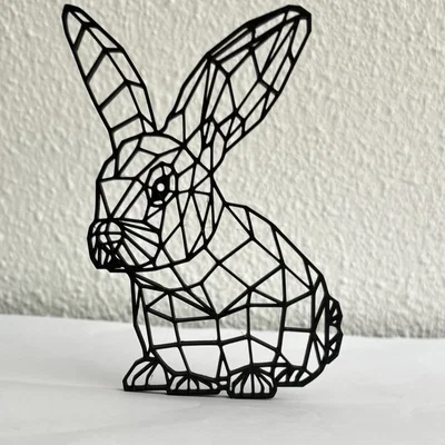 Mô hình trang trí thỏ hình học (Geometric Rabbit) - In 3D độc đáo