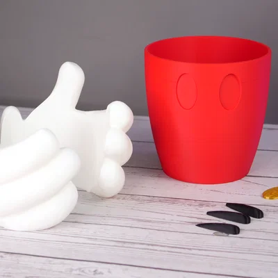 Chậu cây hình bàn tay Mickey - Dự án in 3D trang trí độc đáo