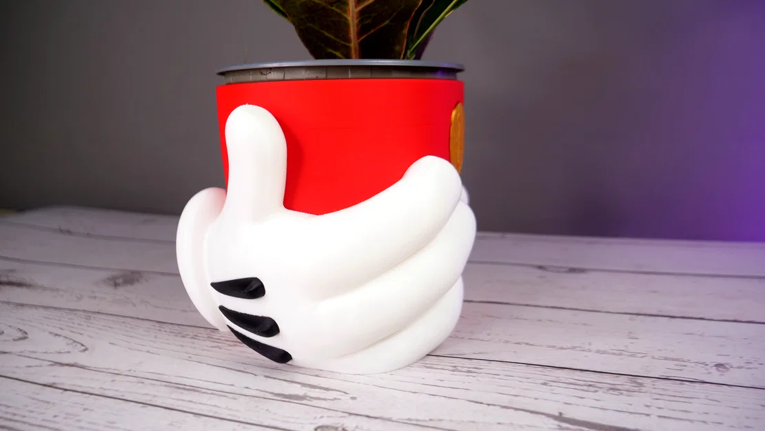 Chậu cây hình bàn tay Mickey - Dự án in 3D trang trí độc đáo - Image 5