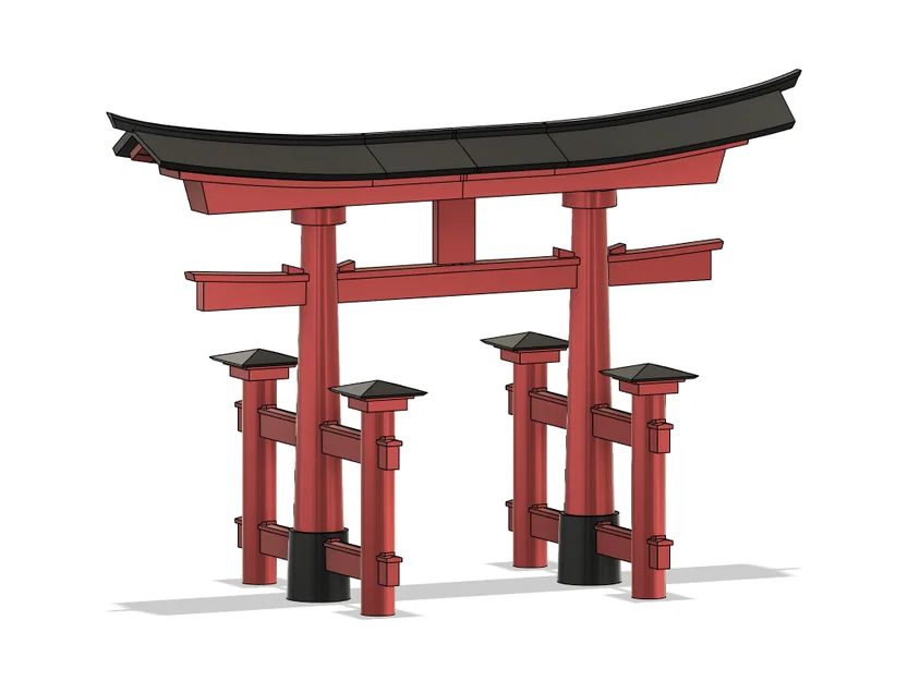 Mô hình cổng Torii Nhật Bản phong cách đền Itsukushima in 3D - Image 2