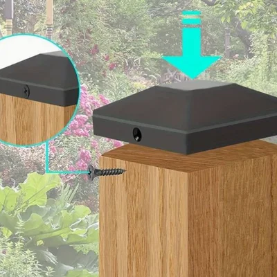 Nắp Chụp Đầu Cột Hàng Rào Vuông 90x90mm - Bảo Vệ Cột Gỗ Hiệu Quả