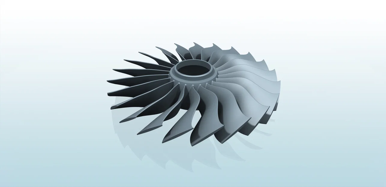 Mô hình động cơ phản lực tuabin nén nhiều tầng 3D - Image 1