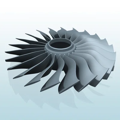 Mô hình động cơ phản lực tuabin nén nhiều tầng 3D