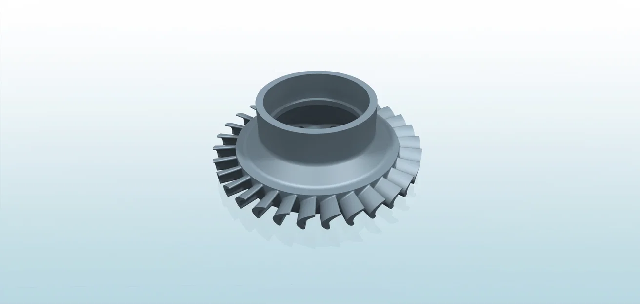 Mô hình động cơ phản lực tuabin nén nhiều tầng 3D - Image 3