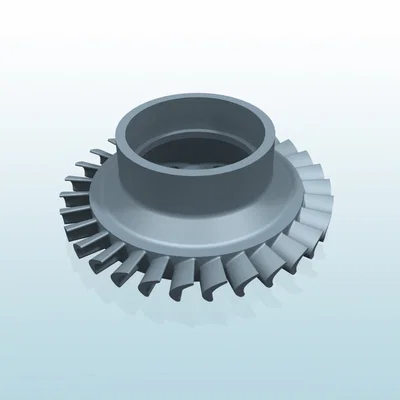 Mô hình động cơ phản lực tuabin nén nhiều tầng 3D