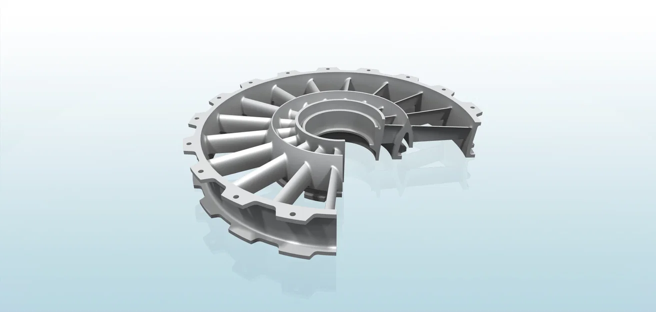 Mô hình động cơ phản lực tuabin nén nhiều tầng 3D - Image 8