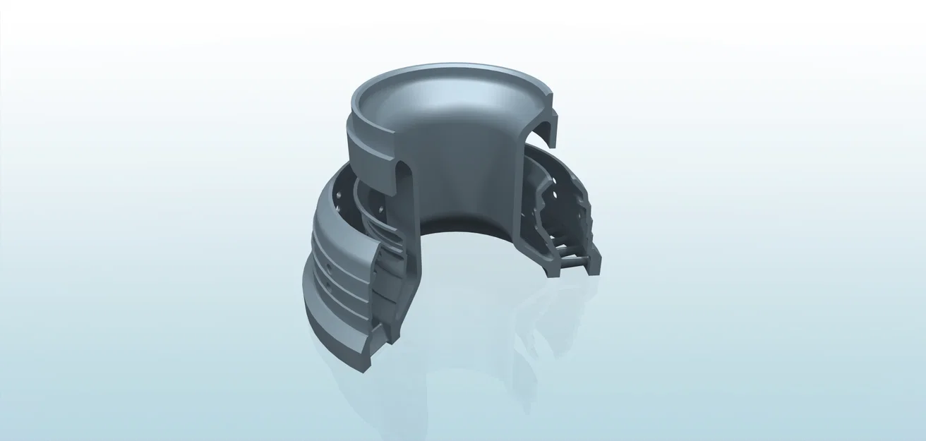 Mô hình động cơ phản lực tuabin nén nhiều tầng 3D - Image 13