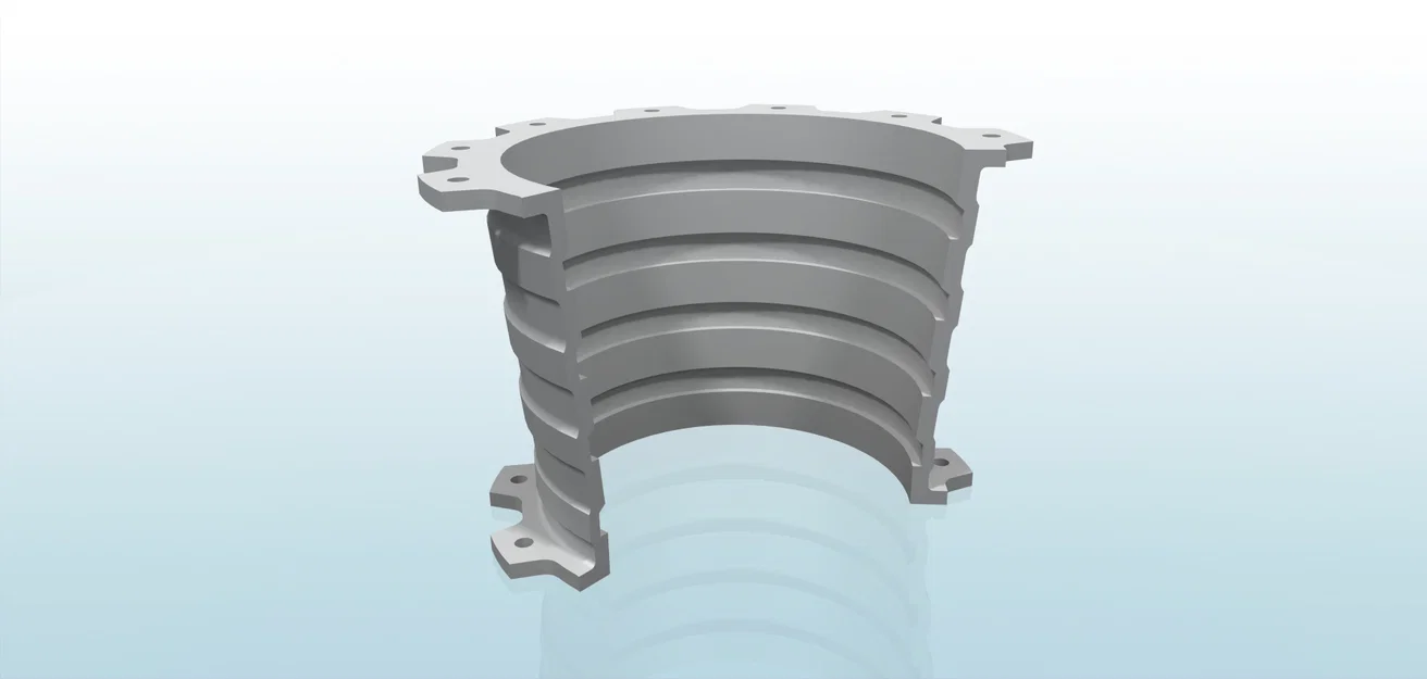 Mô hình động cơ phản lực tuabin nén nhiều tầng 3D - Image 25
