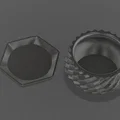 Mẫu chậu trồng cây 3D vân xoắn ốc có khay hứng nước cực đẹp - Thumbnail 1