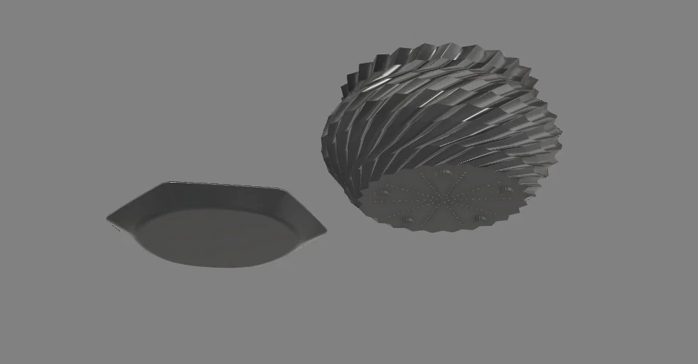 Mẫu chậu trồng cây 3D vân xoắn ốc có khay hứng nước cực đẹp - Image 2