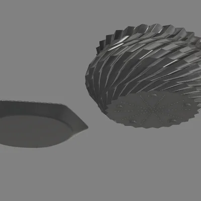 Mẫu chậu trồng cây 3D vân xoắn ốc có khay hứng nước cực đẹp