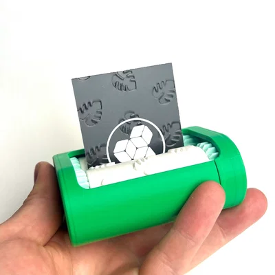 Con lăn dập nổi danh thiếp lá Monstera (Business Card Embosser Roller)