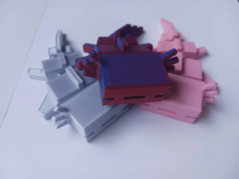 Axolotl Khớp Nối (Articulating Axolotl) – Print-in-Place chủ đề Minecraft - Image 1