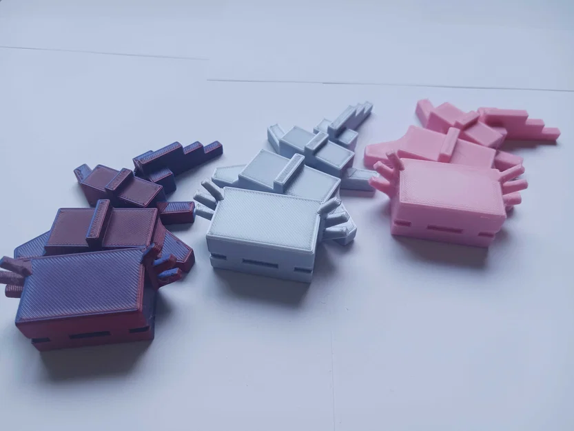 Axolotl Khớp Nối (Articulating Axolotl) – Print-in-Place chủ đề Minecraft - Image 2