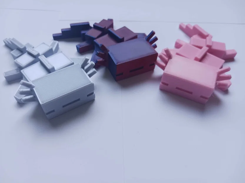 Axolotl Khớp Nối (Articulating Axolotl) – Print-in-Place chủ đề Minecraft - Image 3